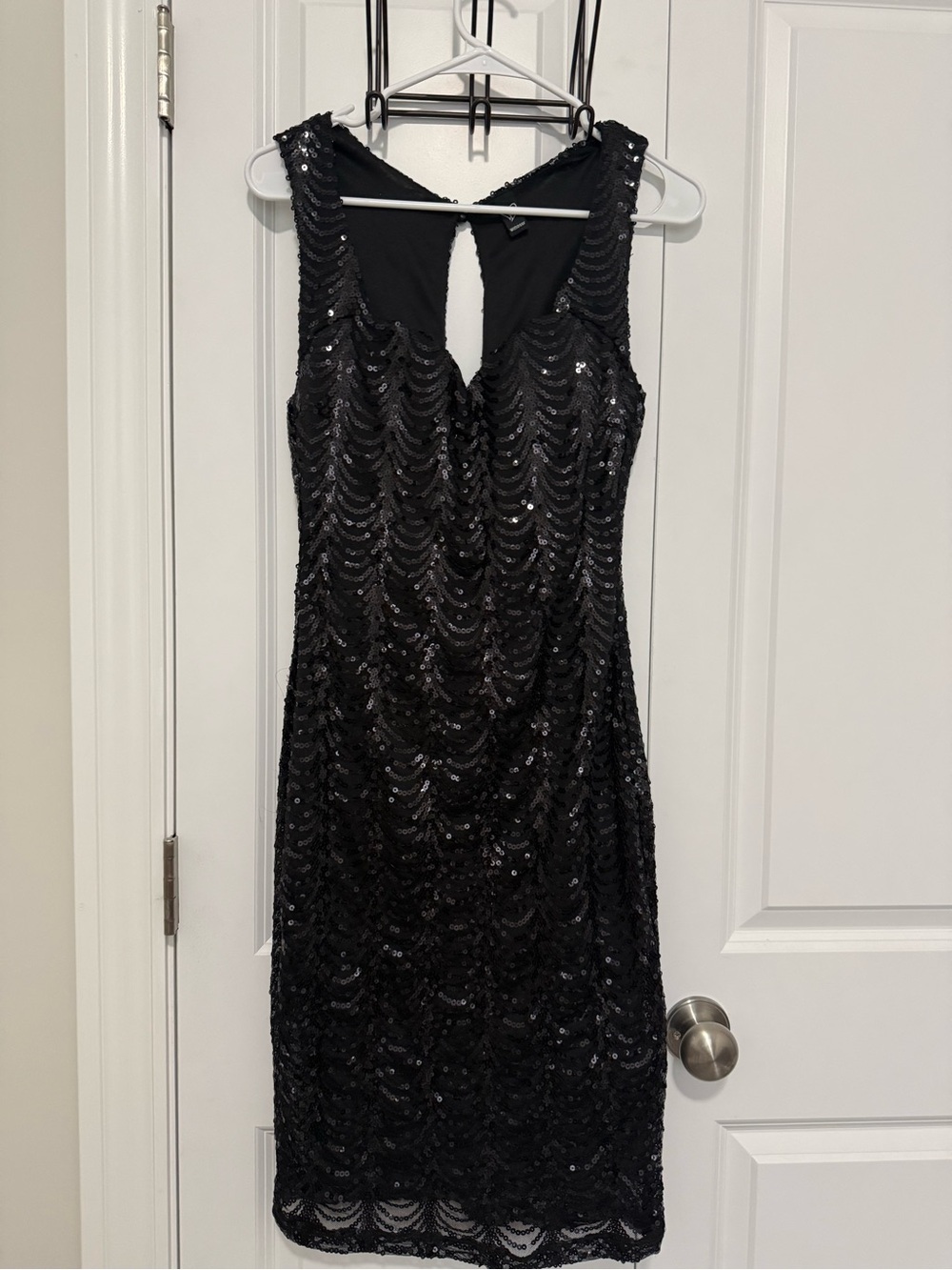 Windsor Black Sequin Midi Dress